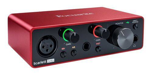 Kit Focusrite Scarlett Solo Studio 3ºgen. Interface+mic+fone
